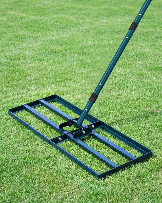 Alt view image 7 of 12 - Lawn Leveling Rake, 30x10 Inch Lawn Leveler Tool with 78'' Adjustable Steel Handle, Durable Landscape Rake, Ease Level Soil Sand Dirt Surfaces,Ideal for Backyard, Garden, Golf Course, Pasture