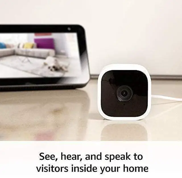 Alt view image 2 of 4 - Mini - Compact indoor plug-in smart security camera, 1080p HD video, night vision, motion detection, two-way audio, easy set up, Works with Alexa 1 camera (White)