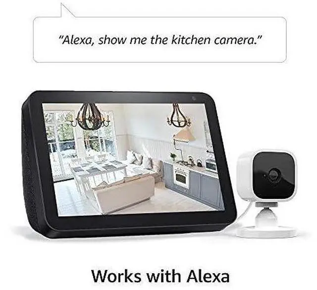 Alt view image 4 of 4 - Mini - Compact indoor plug-in smart security camera, 1080p HD video, night vision, motion detection, two-way audio, easy set up, Works with Alexa 1 camera (White)