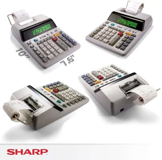 Alt view image 10 of 10 - EL-1801V Ink Printing Calculator, 12-Digit LCD, AC Powered, Off-White, Ideal for Business & Office Use, Easy-to-Read Display & Durable Design
