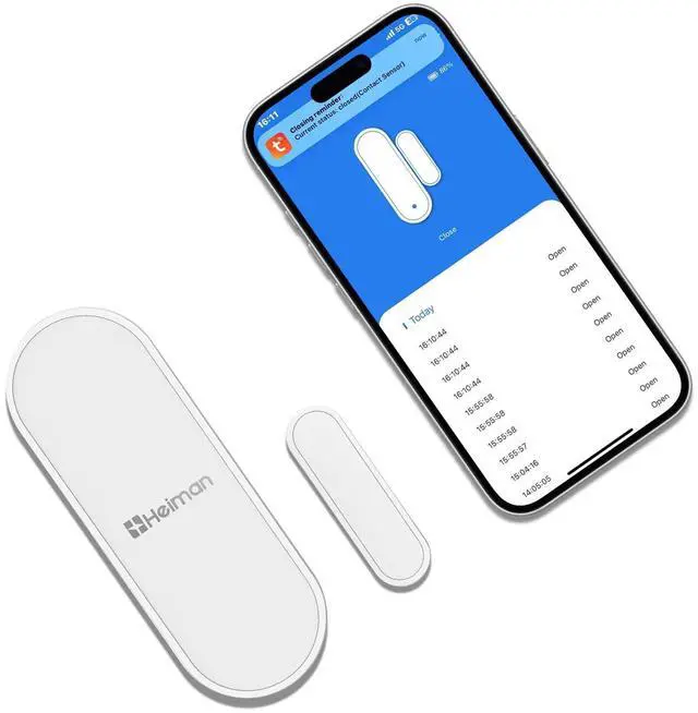 Alt view image 8 of 14 - Window Door Alarms When Opened, WiFi Door Chime Sensor, Contact Sensor for Home Security, Smart Wireless Magnetic Door Open Detector, APP Notification Compatible with Alexa, Google Assistant