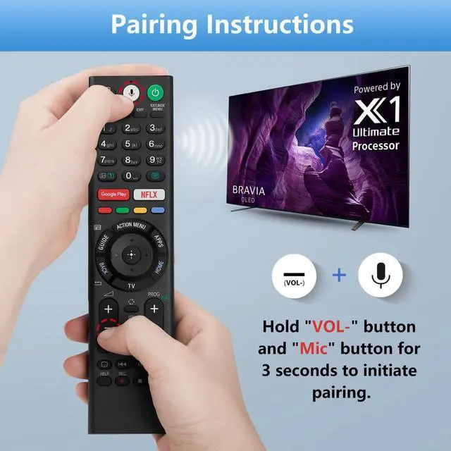 Alt view image 11 of 14 - Voice Replacement Remote Control for Sony-Bravia-TVsfor All Sony 4K UHD LED LCD HD Smart TVs. 1-Year Warranty.