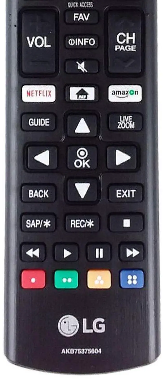 Alt view image 6 of 6 - AKB75375604 Remote Control Compatible with All LG TV models