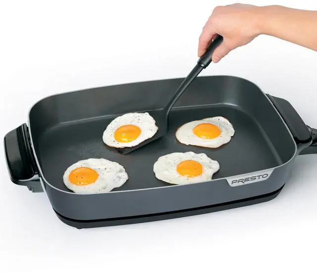 Alt view image 9 of 12 - 06858 16-Inch Slimline Electric Skillet with Glass Cover - Nonstick, Adjustable Temperature, Black