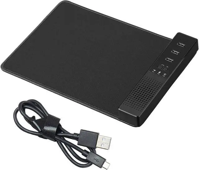 Alt view image 8 of 14 - USB Speaker for Computer with Microphone, 3-Port USB Hub, One-Key Mute, Plug & Play, Mouse Pad