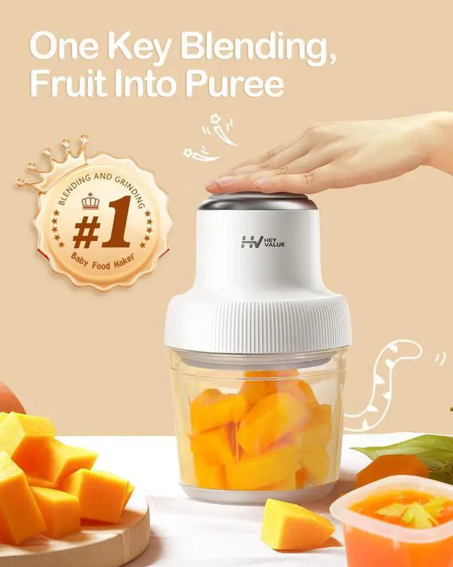 Alt view image 9 of 14 - Baby Food Maker, 13-in-1 Larger Baby Food Processor Set, Fruit, Vegatable, Meat, Puree Blender with Baby Food Freezer Tray, Silicone Spoons, Spatula,20 OZ(Gray)