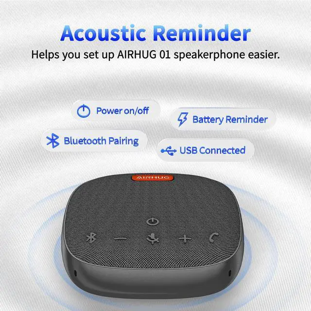 Alt view image 13 of 14 - Conference Speaker and Microphone, Bluetooth Speakerphone with 360° Voice Pickup, Advanced Noise Reduction, USB-C Plug & Play, Compatible with Zoom and MS Team