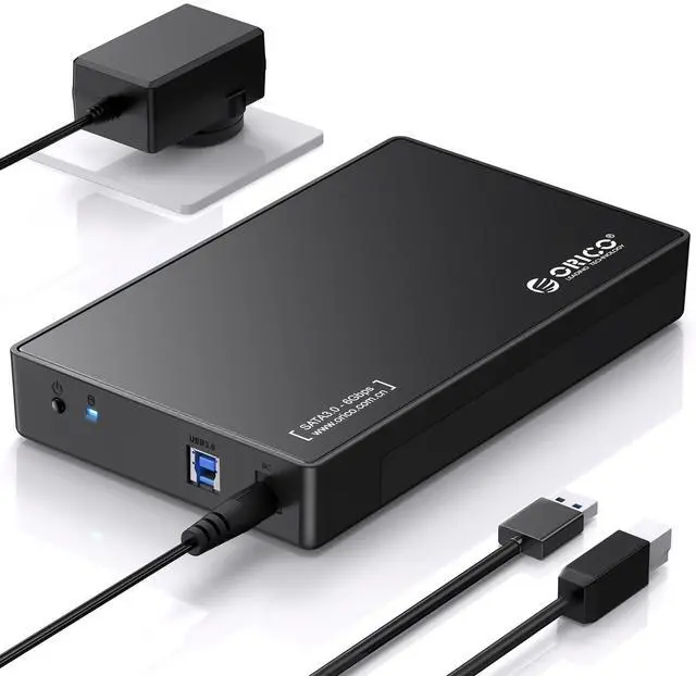 Alt view image 8 of 14 - USB 3.0 External Hard Drive Enclosure for 3.5/2.5 Inch SATA Hard Drives/SSD Up to 20 TB, 3.5'' Tool-Free HDD Enclosure with 12V/2A Power Supply and UASP Acceleration (3588US3)