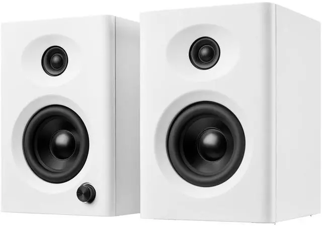 Alt view image 8 of 14 - Computer Speakers for Desktop PC, 60W Bluetooth Surround Sound Speakers with Bass, Compact Powered Bookshelf Speakers for Office, Monitors, Laptop, Gaming, TV, Gifts (White, Pair)