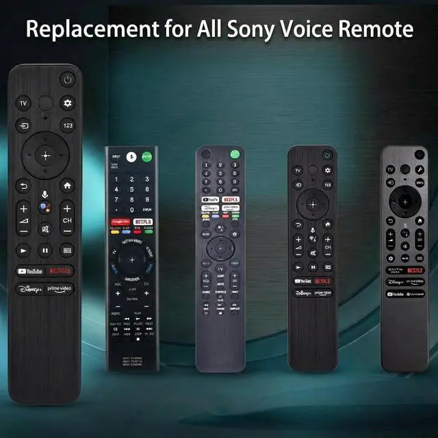 Alt view image 10 of 14 - Voice Remote for Sony Smart TVs,Replacement Control for All 2018 to 2025 Sony Bravia Google 4K UHD LED LCD HD Smart TVs, with 4 Quick Link Buttons