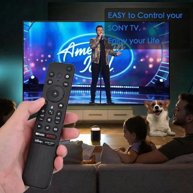 Alt view image 14 of 14 - Voice Remote for Sony Smart TVs,Replacement Control for All 2018 to 2025 Sony Bravia Google 4K UHD LED LCD HD Smart TVs, with 4 Quick Link Buttons
