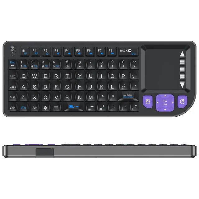 Alt view image 8 of 14 - All-in-One Bluetooth Keyboard with Touchpad Sturdy Aluminum Frame, Rechargeable & Portable Seamless Connectivity for iPad, Mac, PC The Perfect Companion for Smart Home, IT Tech & Field Service.