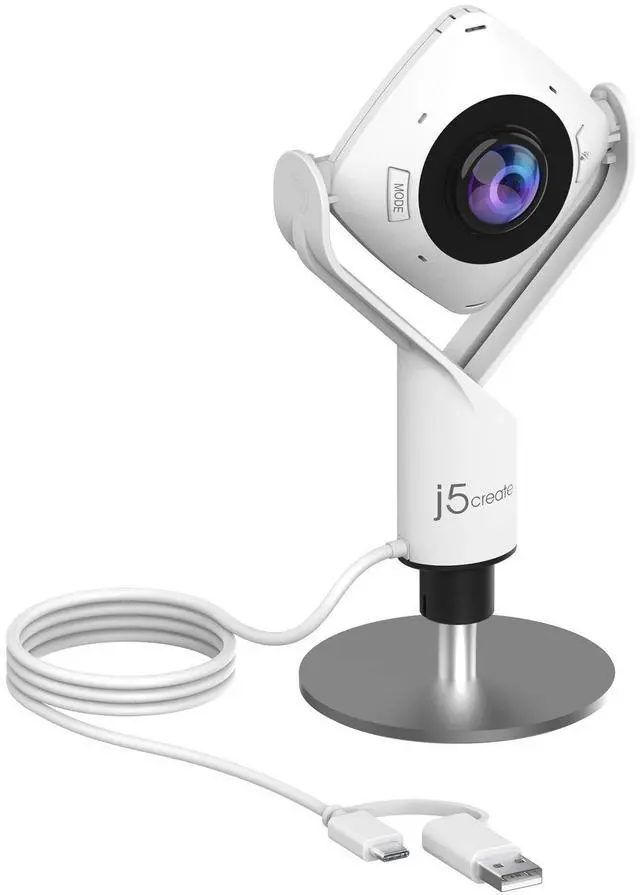 Alt view image 8 of 14 - 360 Degree All Around Meeting Webcam - 1080P HD Video Conference Camera with High Fidelity Microphone, USB-C | for Video Conferencing, Online Classes, and Collaboration (JVCU360)