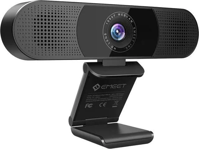 Alt view image 8 of 14 - C980 PRO 3-in-1 1080P Webcam with Microphone and Speaker, 60°-98° Wide Angle Webcam w/ 4 Noise Cancel Mics, 2 Speakers, Auto Low Light Correction W/Cover, USB Camera for Online Conference/Class