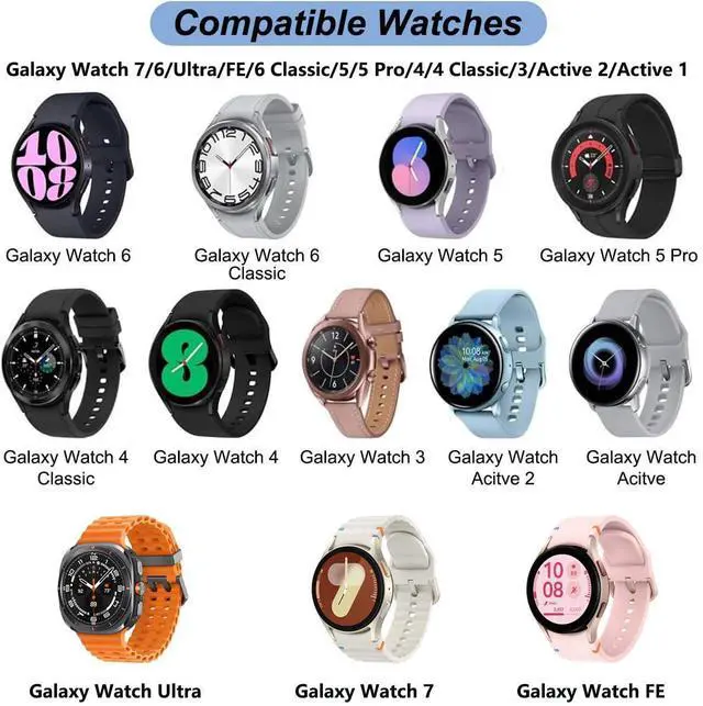 Alt view image 9 of 14 - for Samsung Watch Charger Galaxy Charger Fast Charging Compatible with Galaxy Watch 8/8 Classic/7/6/6 Classic/5/5 Pro/4/4 Classic/3/Active Ultra/Active 2 Adapter Magnetic Wireless Charging Cable 3.3FT