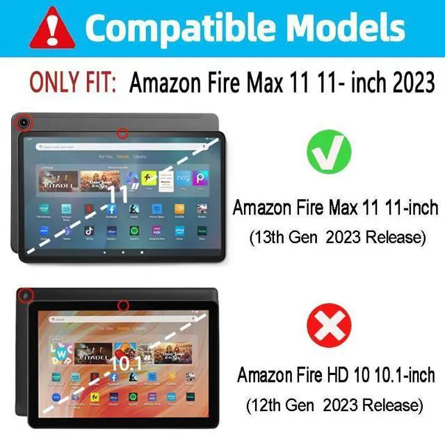 Alt view image 9 of 14 - Case with Keyboard for Amazon Fire Max 11 inch (13th Generation, 2023 Release),7 Color Rainbow Backlit Detachable Type-C Charging Keyboard Magnetic Case Pen Holder 13th Gen-Black with Black