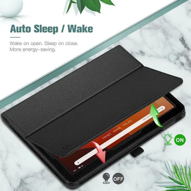 Alt view image 10 of 14 - Folio Case for All-New Amazon Fire HD 10 and 10 Plus Tablet (13th/11th Generation, 2023/2021 Release) - Slim Fit Standing Cover with Auto Sleep/Wake, Black