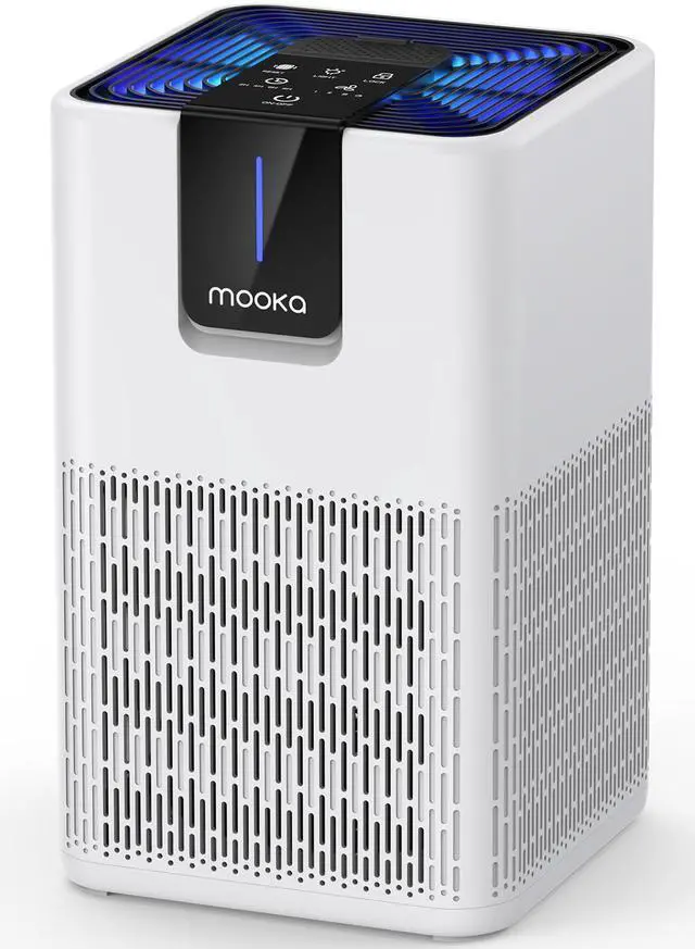 Alt view image 8 of 14 - Air Purifiers for Home Large Room 1250 Ft²,H13 HEPA Air Purifier for Pets Dust Odor Smoke,Aromatherapy Function,Air Cleaner with 15dB Quiet Sleep Mode for Bedroom Office Living Room,M05,White