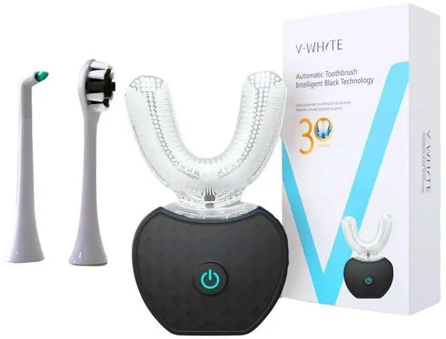 Alt view image 8 of 14 - Ultrasonic U-Shaped Toothbrush for Teeth Whitening, Electric Toothbrush For Adults - 360° Mouth Cleansing, Hands Free Gums Protection - Wireless Charging & LED Light -Waterproof IPX7 Certified