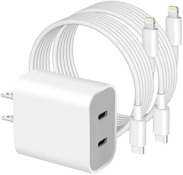 Alt view image 7 of 12 - iPhone 14 Super Fast Charger,Dual Port USB C Chargers,iPhone Charger Fast Charging Block,Quick Apple USB C Wall Adapter Plug,2Pack Type C Lightning Cable For iPhone 14/13/12/11/ProMax/MiNi/XR/SE/8Plus