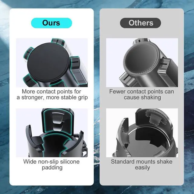 Alt view image 12 of 14 - 2026 New Magnetic Cup Holder Phone Charger 360° Rotation Adjustable Wireless Phone Mount for iPhone 1217 & Android, Fast Charging Car Holder