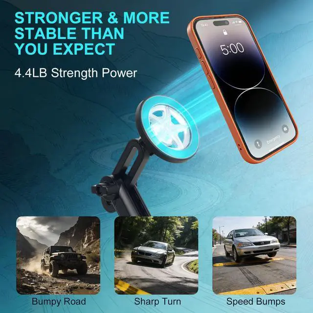 Alt view image 11 of 14 - 2026 New Magnetic Cup Holder Phone Charger 360° Rotation Adjustable Wireless Phone Mount for iPhone 1217 & Android, Fast Charging Car Holder