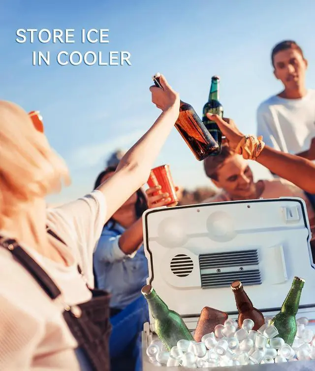 Alt view image 12 of 14 - Portable Ice Maker Countertop, 9 Cubes Ready in 6 Mins, 26 lbs in 24 Hours, Self-Cleaning Machine with Ice Bags/Standing Ice Scoop/Ice Basket for Kitchen Office Bar Party, Aqua