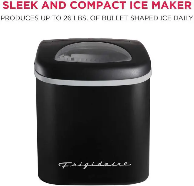 Alt view image 10 of 14 - EFIC128AMZBLK Compact Countertop Ice Maker, 26 lb per Day, Black