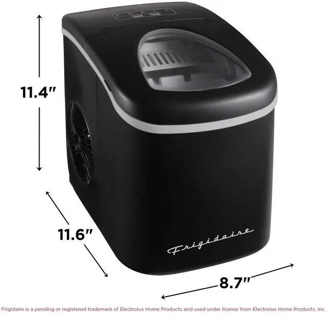 Alt view image 13 of 14 - EFIC128AMZBLK Compact Countertop Ice Maker, 26 lb per Day, Black
