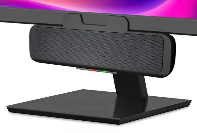 Alt view image 8 of 14 - USB Speaker Bar (CA-2890) Stereo USB Powered Speaker, Easily Clamps to Monitor, Convenient Controls