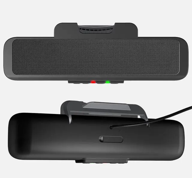 Alt view image 13 of 14 - USB Speaker Bar (CA-2890) Stereo USB Powered Speaker, Easily Clamps to Monitor, Convenient Controls