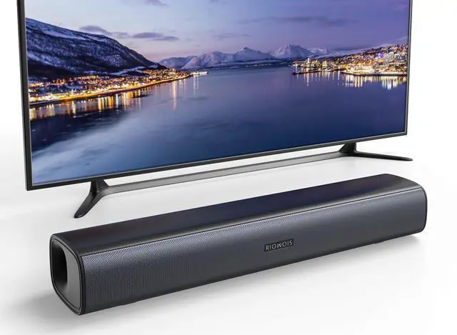 Alt view image 7 of 12 - Sound Bar for Smart TV, Soundbar for TV with Bass Reflector and Easy Set up, Home Audio Surround Sound System for TV PC Projector, Wall Mountable