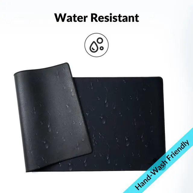 Alt view image 13 of 14 - XL Gaming Mouse Pad Desk Mat, 35.4" × 15.7", Soft Micro-Weave Surface, Non-Slip Rubber Base, Anti-Fray Stitched Edges, Extended Large Mousepad for Gaming & Office Black