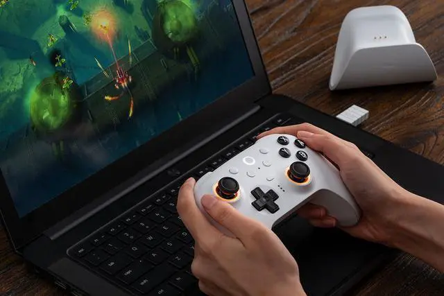 Alt view image 13 of 14 - Ultimate 2 Bluetooth Controller for Switch/Switch 2 & Windows PC, Switch Pro Controller with TMR Joysticks, Switchable Hall Effect/Tactile Triggers, Vibration and Motion Control - Black