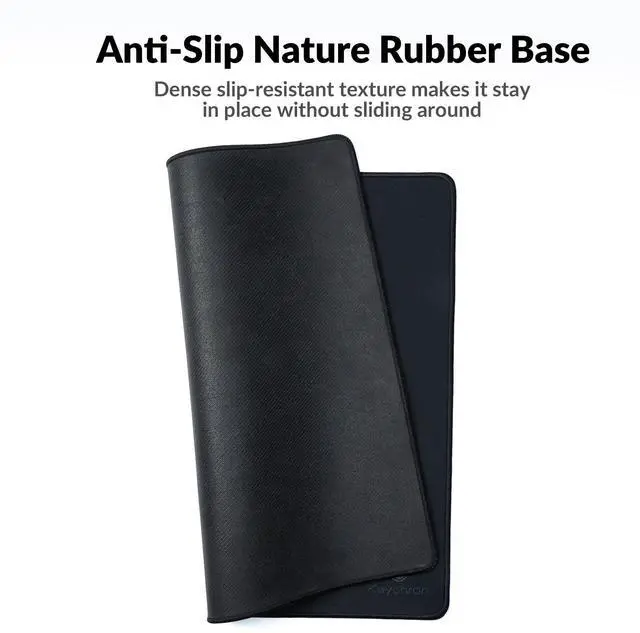 Alt view image 12 of 14 - XL Gaming Mouse Pad Desk Mat, 35.4" × 15.7", Soft Micro-Weave Surface, Non-Slip Rubber Base, Anti-Fray Stitched Edges, Extended Large Mousepad for Gaming & Office Black