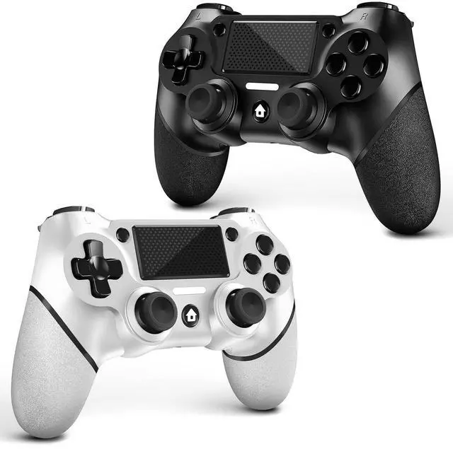 Alt view image 14 of 14 - 2 Pack for PS4 Controller, Wireless Controller for PS4/Pro/Slim/PC, with Non-Slip Grip of Both Sides and USB-C Cable! (Black and White)