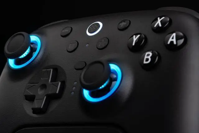 Alt view image 14 of 14 - Ultimate 2 Bluetooth Controller for Switch/Switch 2 & Windows PC, Switch Pro Controller with TMR Joysticks, Switchable Hall Effect/Tactile Triggers, Vibration and Motion Control - Black