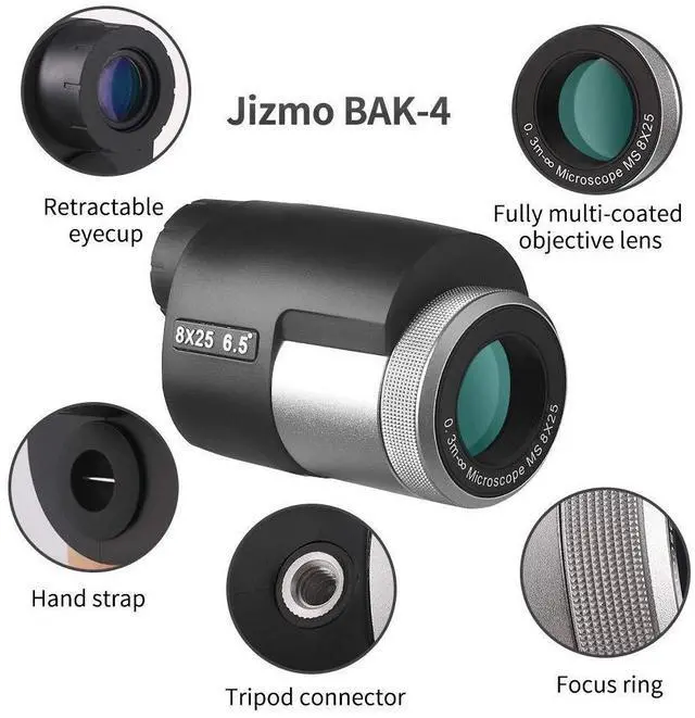 Alt view image 10 of 14 - 8x25 High Definition Monocular Telescope, Close Focus 1 ft, Fully Multi Coated Optical Lens BAK4 Prism, Mens Gift Wide View Monocular for Bird Watching Travel Sports Events