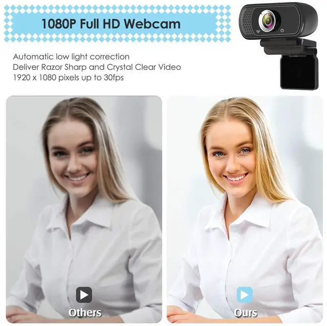 Alt view image 9 of 14 - 1080P Webcam with Microphone, HD Webcam Web Camera with Tripod Stand, Widescreen USB Computer Camera, Streaming Mic Web cam for Online Calling/Conferencing,Facetime/YouTube Desktop Laptop PC