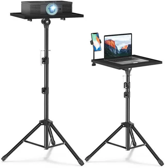 Alt view image 8 of 14 - Projector Stand Tripod - Laptop Tripod Projector Stand Adjustable Height 22 to 47 Inch, Projector Tripod Stand, Tripod for Porjector, Projector Stand for Outdoor Movies