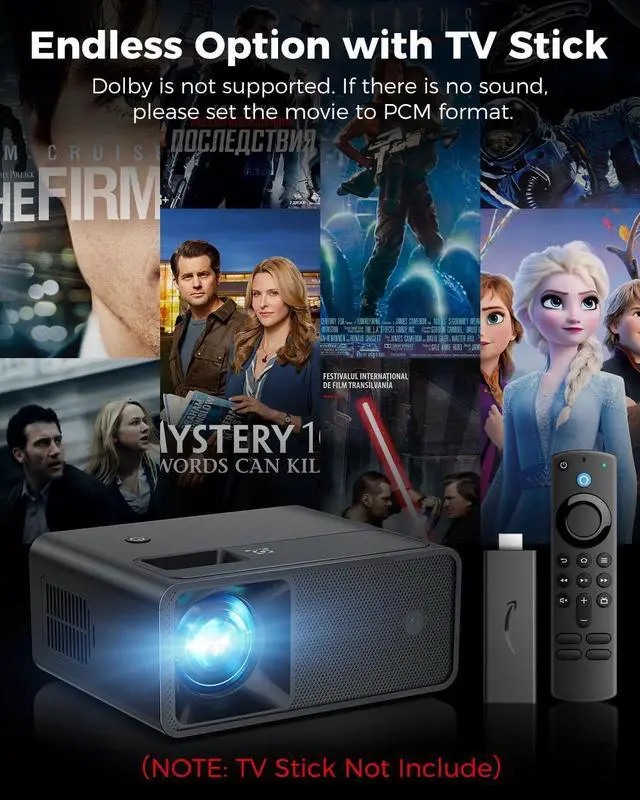 Alt view image 10 of 14 - Mini Projector, Upgraded Full HD 1080P Support Video Projector, Portable Small Movie Projector, Compatible with iOS/Android/Windows/TV Stick/Box/USB/HDMI