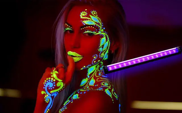 Alt view image 10 of 14 - Black Light Bar 10W 1ft LED Blacklight for Fluorescent Tapestry Poster Body Paint Glow Party UV Strip Lights for Cabinet and Display Magnetic 2 Pack