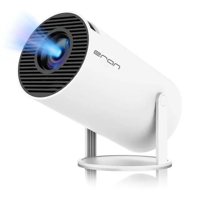 Alt view image 6 of 10 - Mini Portable Projector, Support 4K 1080P with Dual-Band WIFI6 5G Wireless 5.0 Bluetooth Android 11,160 ANSI,180° Rotatable, Auto Keystone Correction, 35"-130" Screen Video Projector