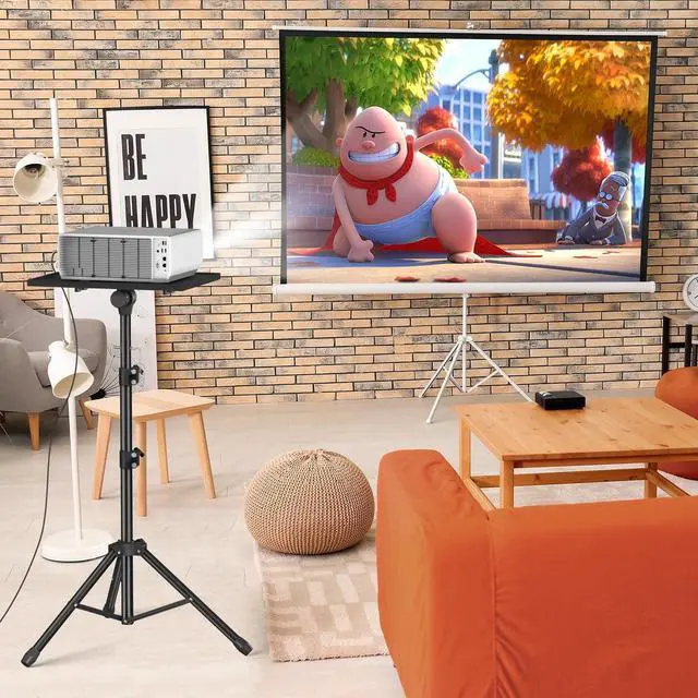 Alt view image 9 of 14 - Projector Stand Tripod - Laptop Tripod Projector Stand Adjustable Height 22 to 47 Inch, Projector Tripod Stand, Tripod for Porjector, Projector Stand for Outdoor Movies