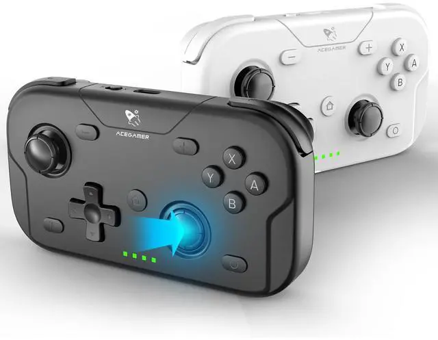 Alt view image 8 of 14 - 2 Pack Wireless Pocket Controller for Nintendo Switch/Switch 2/Android/iOS/PC/Steamdeck, Joystick Lift and Down Design, Bluetooth Gamepad with 6-axis Gyroscope/Turbo/Vibration/ 1000Hz