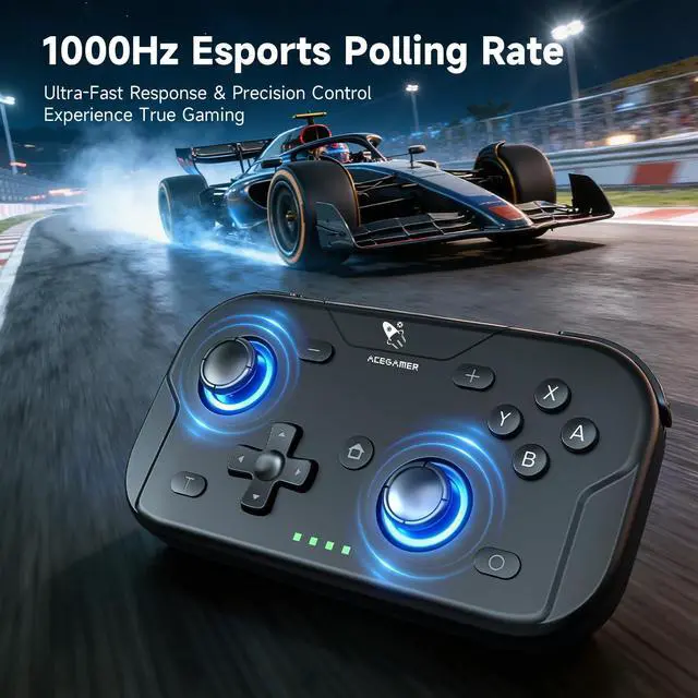 Alt view image 10 of 14 - 2 Pack Wireless Pocket Controller for Nintendo Switch/Switch 2/Android/iOS/PC/Steamdeck, Joystick Lift and Down Design, Bluetooth Gamepad with 6-axis Gyroscope/Turbo/Vibration/ 1000Hz