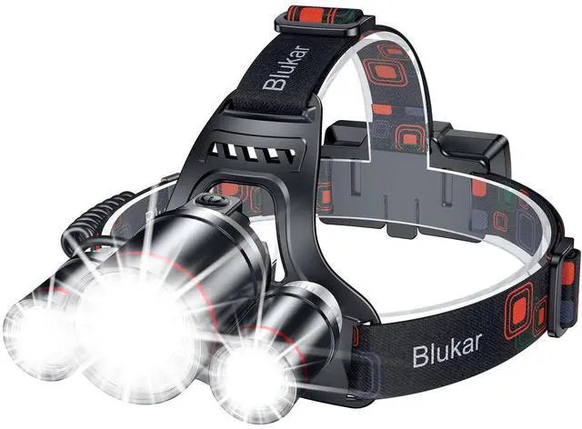 Alt view image 8 of 14 - LED Headlamp, Super Bright Rechargeable Headlight Flashlight - 3 Lights 5 Modes,Zoomable,Spotlight&Floodlight Combination, IPX6 Waterproof, 20+Hrs Runtime for Running,Hiking,Camping etc.
