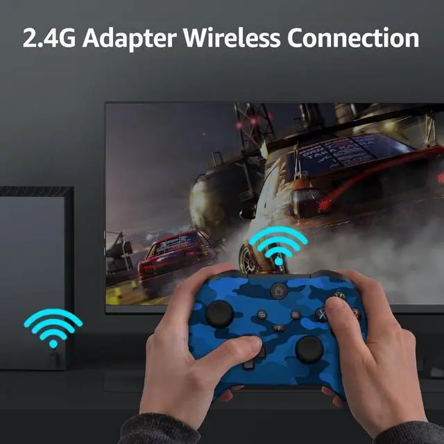 Alt view image 13 of 14 - Wireless Controller for X-BOX/PC, Hall Effect Controller Support Turbo, 2.4G Plug and Play Gaming Gamepad with 3.5mm Headphone Jack/Dual Vibration, Compatible with X-BOX One, X-BOX Series S/X, PC, IOS