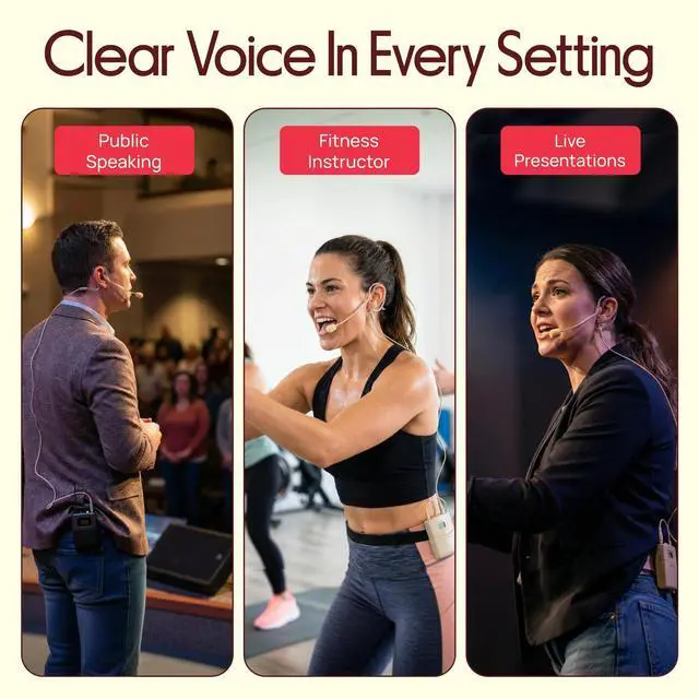 Alt view image 11 of 14 - On-Ear Audio Condenser Microphone - Portable Omnidirectional Wired Headset Condenser Mic With 4 Pin Mini XLR Cable and Windscreen - Works with Shure System - PMEMS10 (Skin Tone), Beige