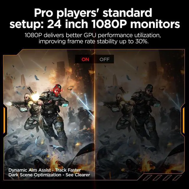 Alt view image 4 of 7 - KOORUI 24 inch Gaming Monitor, FHD 200Hz 1K 1ms Fast IPS, FHD HDR400 Display, 90% DCI-P3 Color Gamut, Adaptive Sync, G2411P